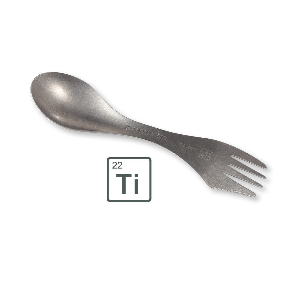 SPORK Titanium GÖFFEL Besteck / silber / 170x40x8mm