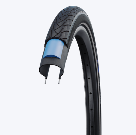GREEN MARATHON Perf. Reifen / Black+Refl. / 24x1.75, 47-507