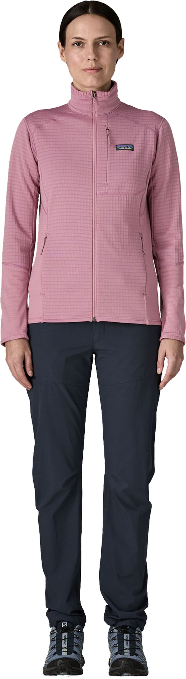 R1 HYBRID Damen-Fleecejacke / light violet / XL