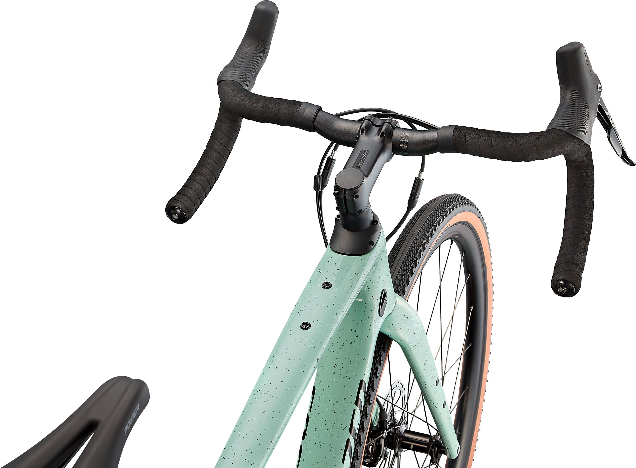 DIVERGE SPORT CARBON Gravelbike / gloss ca white sage oak black chrome clean / 58 CM