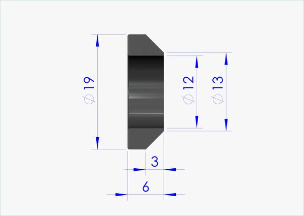 LEGGERO BECCO Distanzscheibe Syntace zu Steckachsenadapter / 6mm