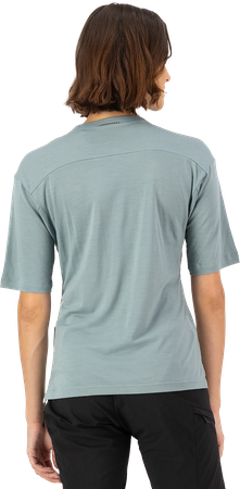 DIVERSION Damen-Merino-Kurzarmshirt / dew/desert sage / S