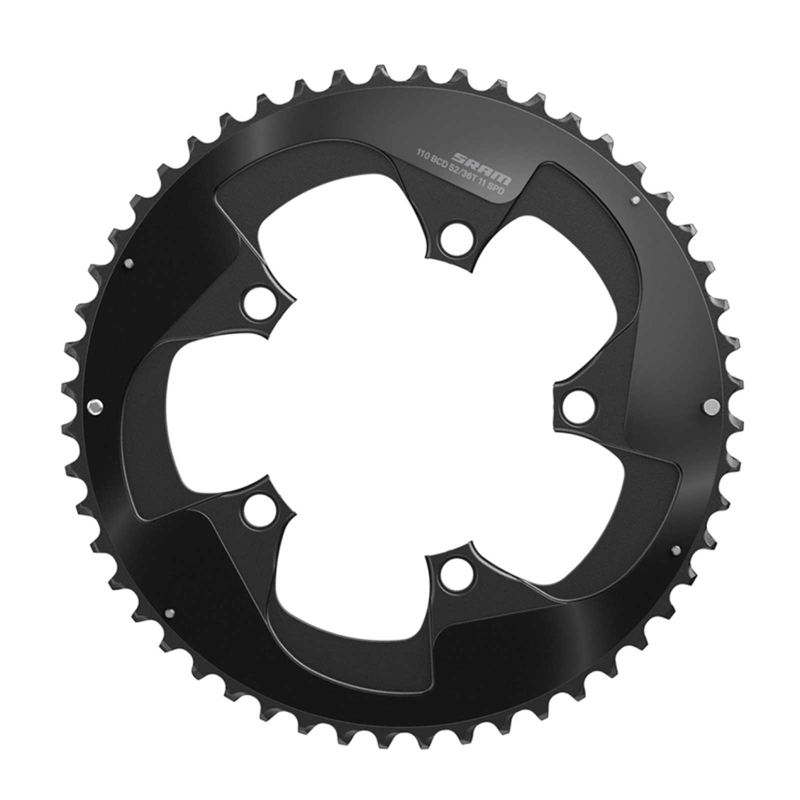 Chainring Red22/Quarq 110 BCD 2Pin (52-36) 2x11SP / black / 110x52T