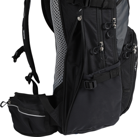 YAK Rucksack 19 + 5 Liter / schwarz grau / 19+5L