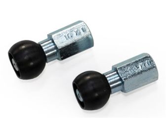 BALLZ NUTTED Vollachskupplungen für den COHO XC Reiseanhänger / silber / M10 X 1.0