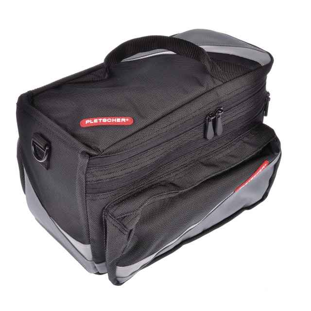 Gepäckträgertasche Zurigo mit 3-Punkt Adapter, schwarz-silber - Hauptansicht