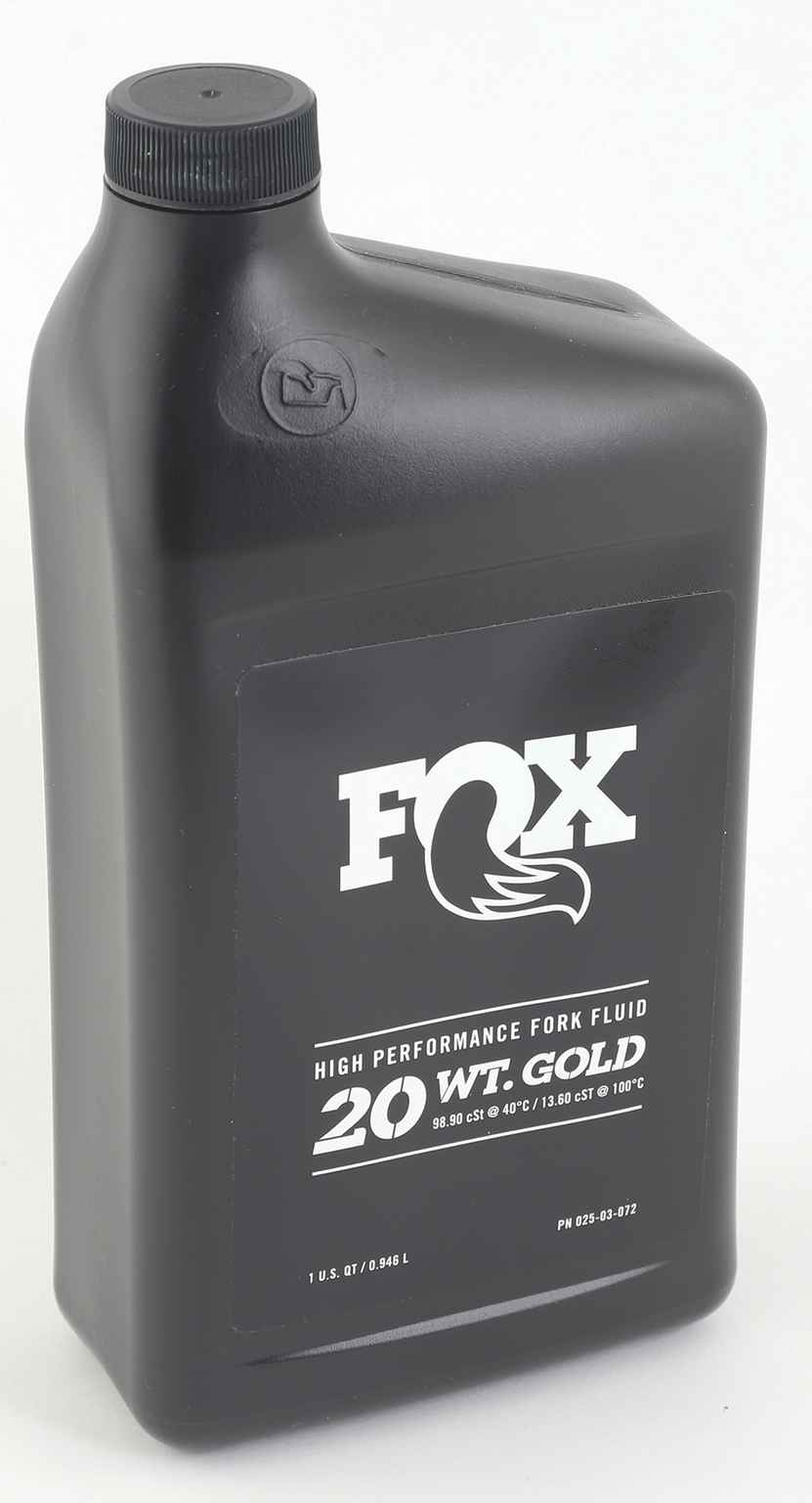 FOX OIL BATH FLUID 20WT Gold Tauchrohrschmieröl Fit Gabeln - Hauptansicht