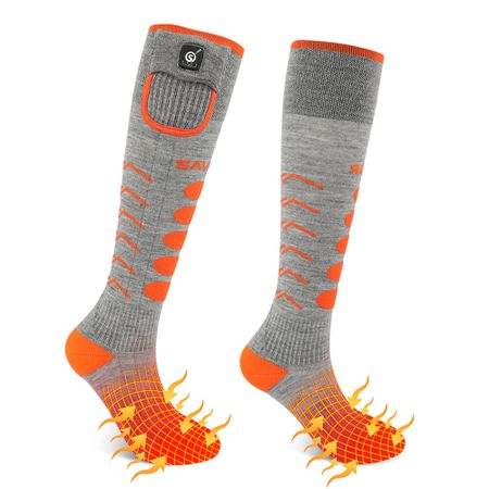SAVIOR Ski Socks Bluetooth Montreal grey-orange / XL