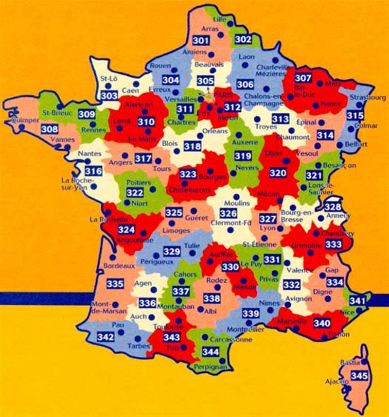 FRANKREICH Strassenkarten 1:150000 / 345 CORSE-DU-SUD, HAUTE-CORSE
