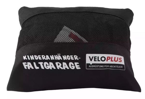 VELOPLUS FALTGARAGE für Kinderanhänger / schwarz