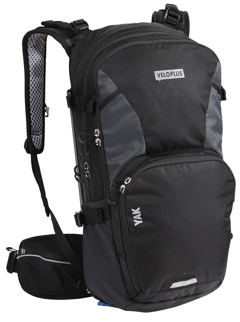 YAK Rucksack 19 + 5 Liter / schwarz grau / 19+5L