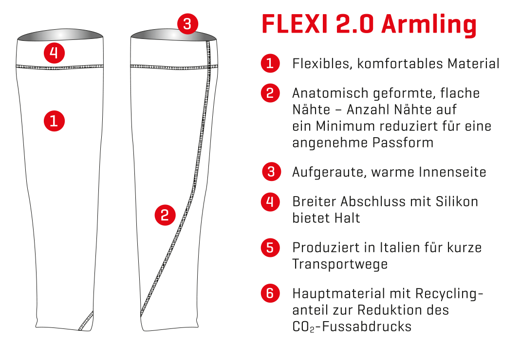 FLEXI 2.0 Armlinge / schwarz / XL/XXL