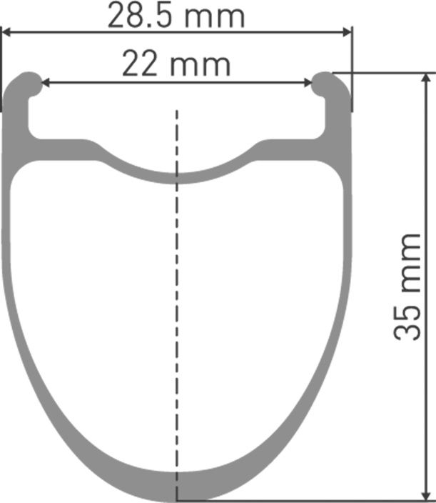 ERC 1400 DICUT Laufrad / Black / HR, 28", HG, DB CL, 35mm, 142/12mm, Steckachse