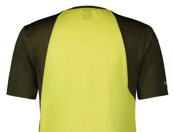 TRAIL VERTIC Herren-Kurzarmshirt / bitter yellow/fir green / S