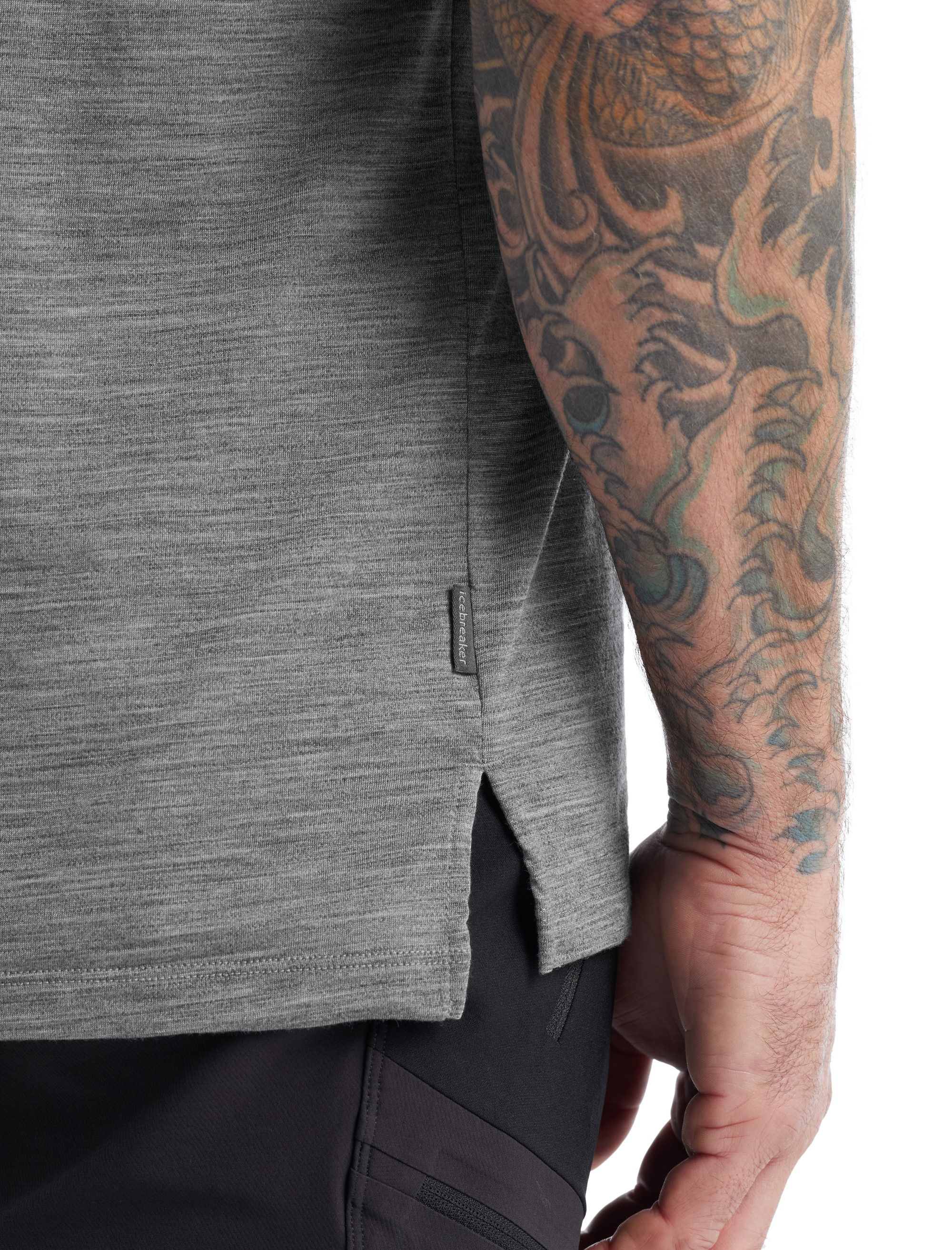 SPHERE II Herren-Merino-Kurzarmshirt / metro hthr / L