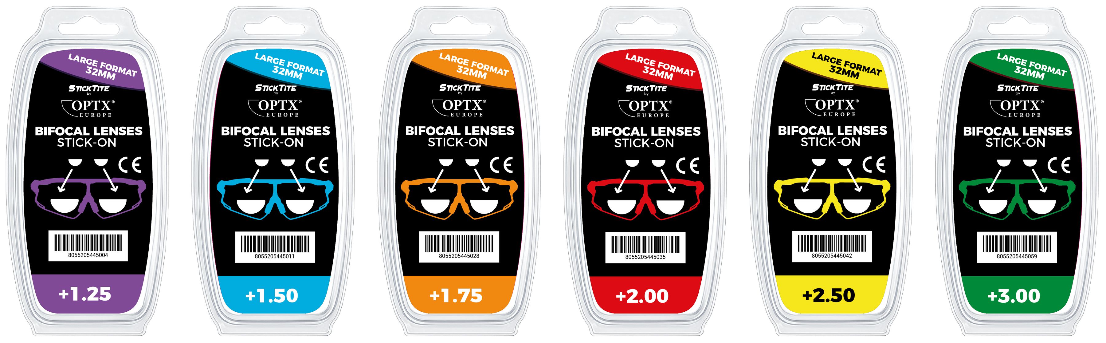 BIFOCAL LENSES aufklebbare Leselinsen / 32mm / +1.75