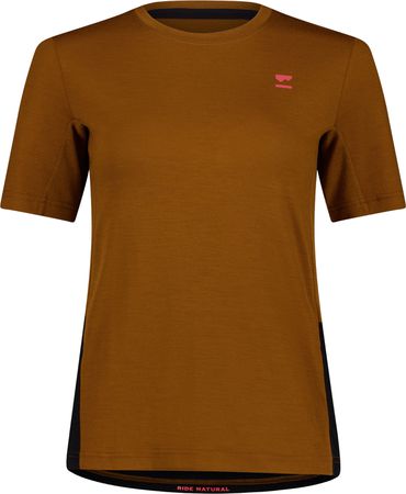 TARN Damen-Merino-Kurzarmshirt / caramel/black / XL