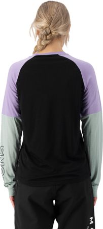 TARN WIND Damen-Merino-Langarmshirt mit Windschutz / glacier/lupin/black / XL