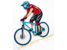 PAPER QUILLING KARTE MOUNTAINBIKE / blau