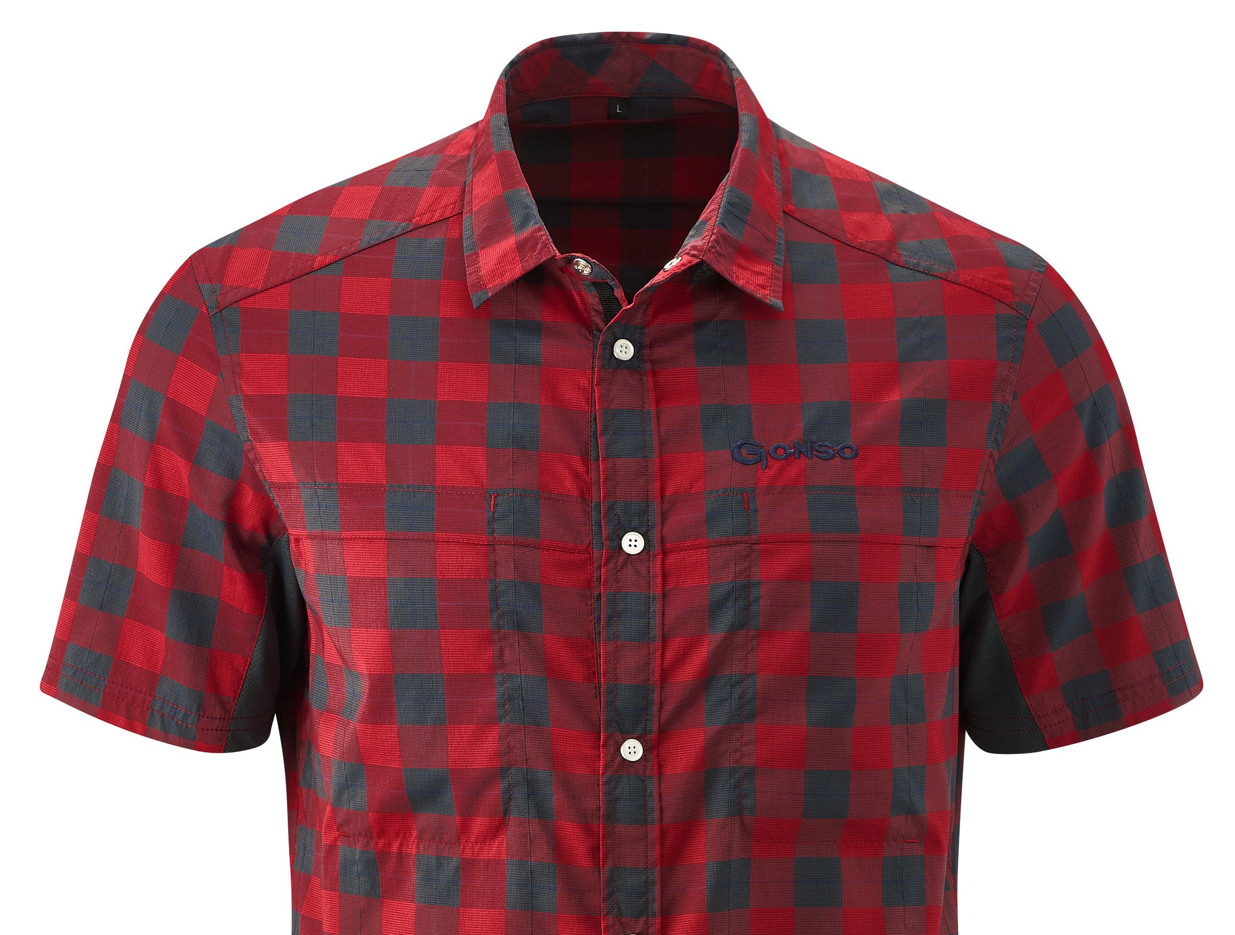 DON Herren-Kurzarm-Bikehemd / chili pepper/graphite / 5XL