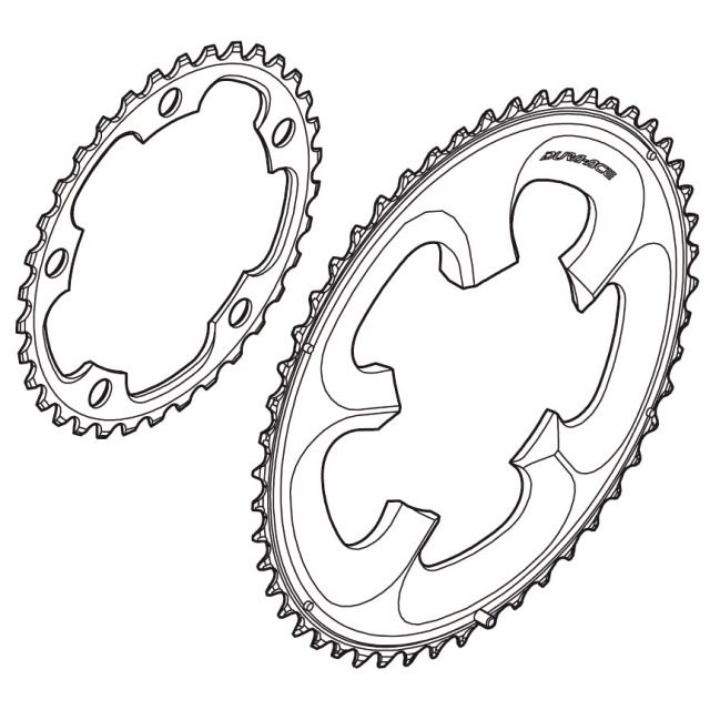 Kettenblatt Dura-Ace FC-7950 Compact / schwarz / 34 Zähne