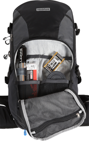 YAK Rucksack 19 + 5 Liter / schwarz grau / 19+5L