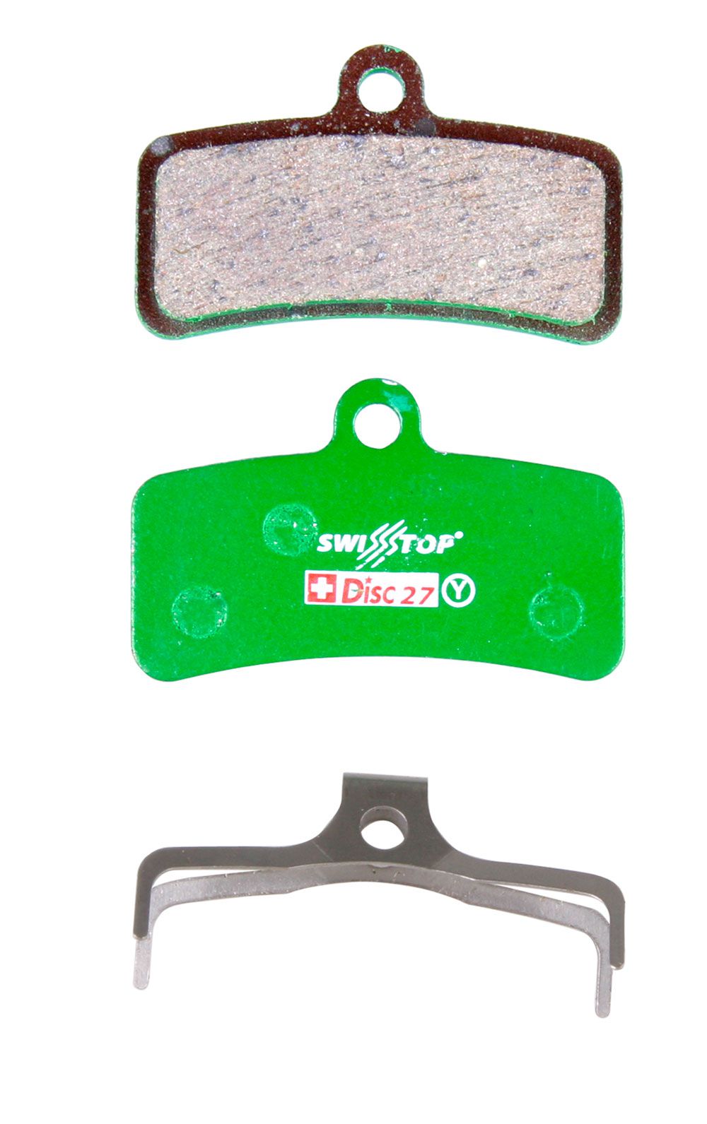 DISC C 27 Bremsbelag, organisch für Shimano 4-Kolben Bremsen (alle Modelle), TRP Quadiem / grün / ORGANISCH