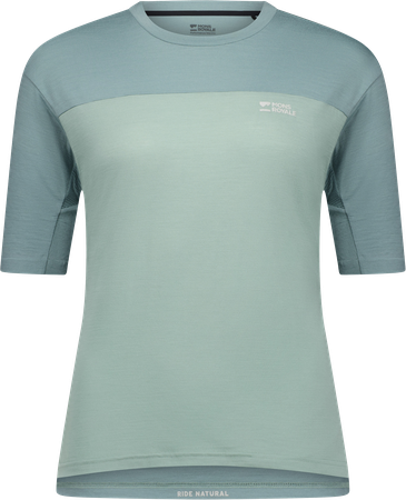 DIVERSION Damen-Merino-Kurzarmshirt / dew/desert sage / S
