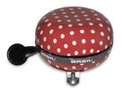Polkadot Fahrradklingel 80mm / rot/weiss gepunktet