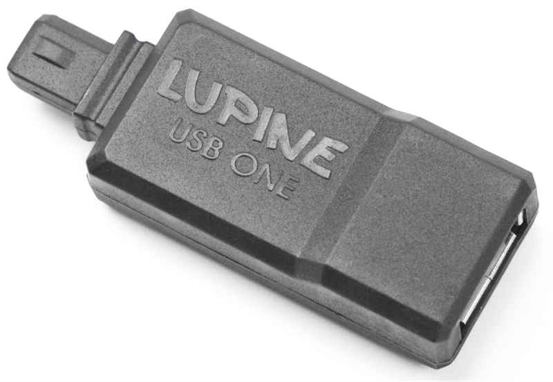 USB ONE Steckverbinder für LUPINE-Akkus, Schwarz - Hauptansicht