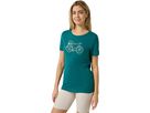 BICYCLE NOMAD Damen-Kurzarm-Merino-Shirt / pacific/feather / XS