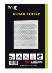 Reflex-Sticker Streifen / weiss
