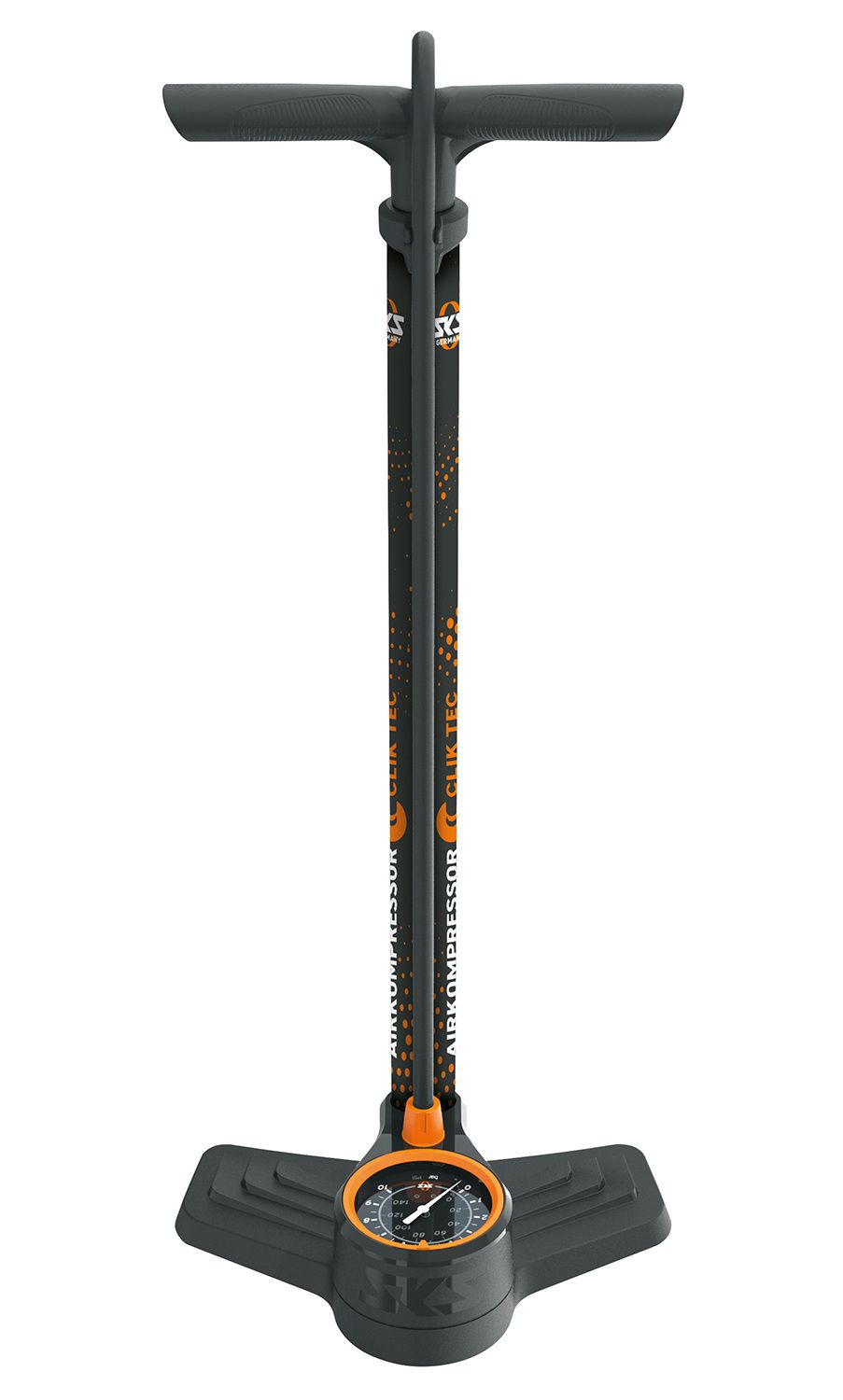 Standpumpe Aircompressor Clic Tec 10.0 / schwarz-orange