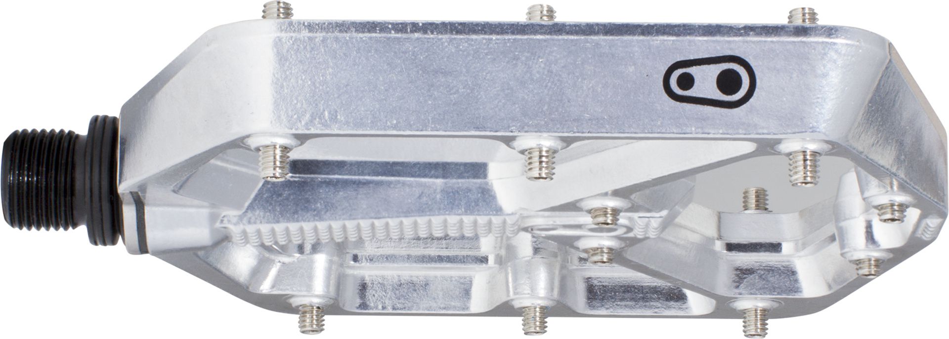 Pedal Stamp 7 large polish silver / silber / Plattformpedal, 114