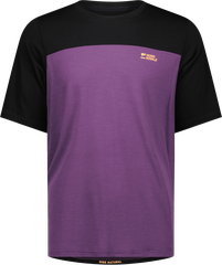 DIVERSION Herren-Merino-Kurzarmshirt / boysenberry/nlack / L