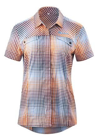 ARENDA Damen-Kurzarm-Bikebluse / insignia check / 36