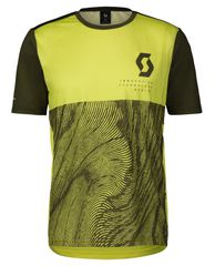TRAIL VERTIC Herren-Kurzarmshirt / bitter yellow/fir green / S