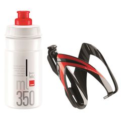 KIT CEO Bidon 350 ml für Kinder, mit Halter / weiss-rot / 350 ml