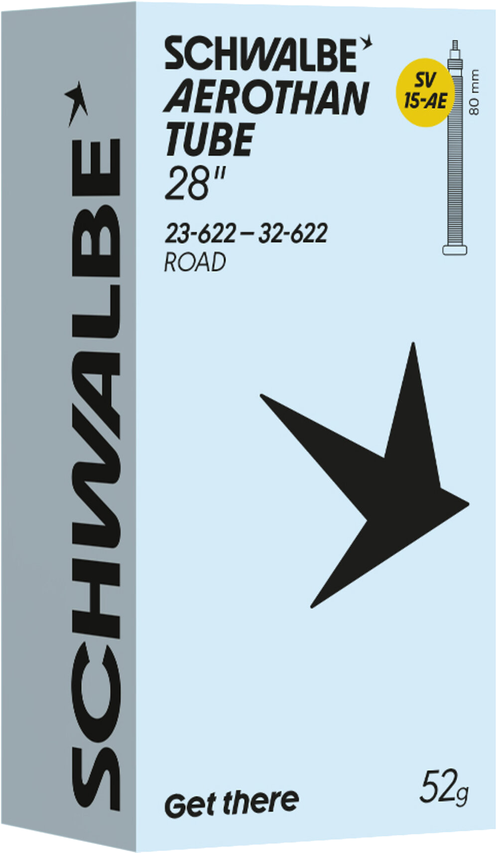 AEROTHAN Schlauch Prestaventil / 28", SV15-AE, 80mm, 23/32-622