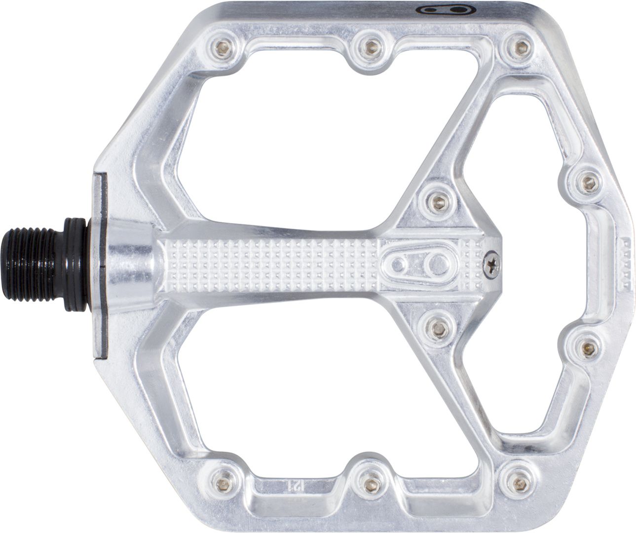 Pedal Stamp 7 small polish silver / silber / Plattformpedal, 100