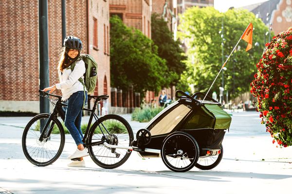 THULE CHARIOT CAB 2 Kinderanhänger / cypress green-black