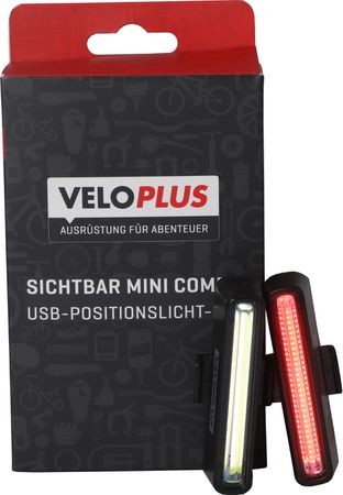 SICHTBAR MINI COMBO Positionslicht-Set / schwarz / 30 Lumen, USB-C