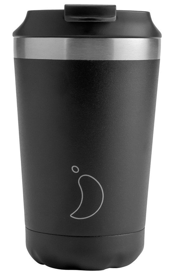 Chilly's Original Coffee Cup 340ml / Monochrome Black