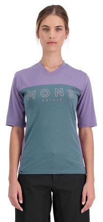 REDWOOD ENDURO Damen-Kurzarmshirt / thistle/burnt sage / L