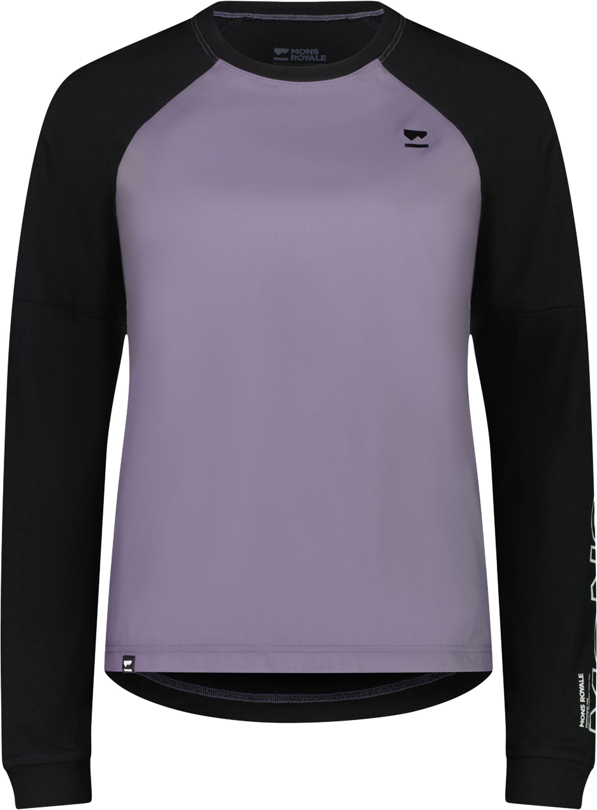 TARN WIND Damen-Merino-Langarmshirt mit Windschutz / shark/black / XS