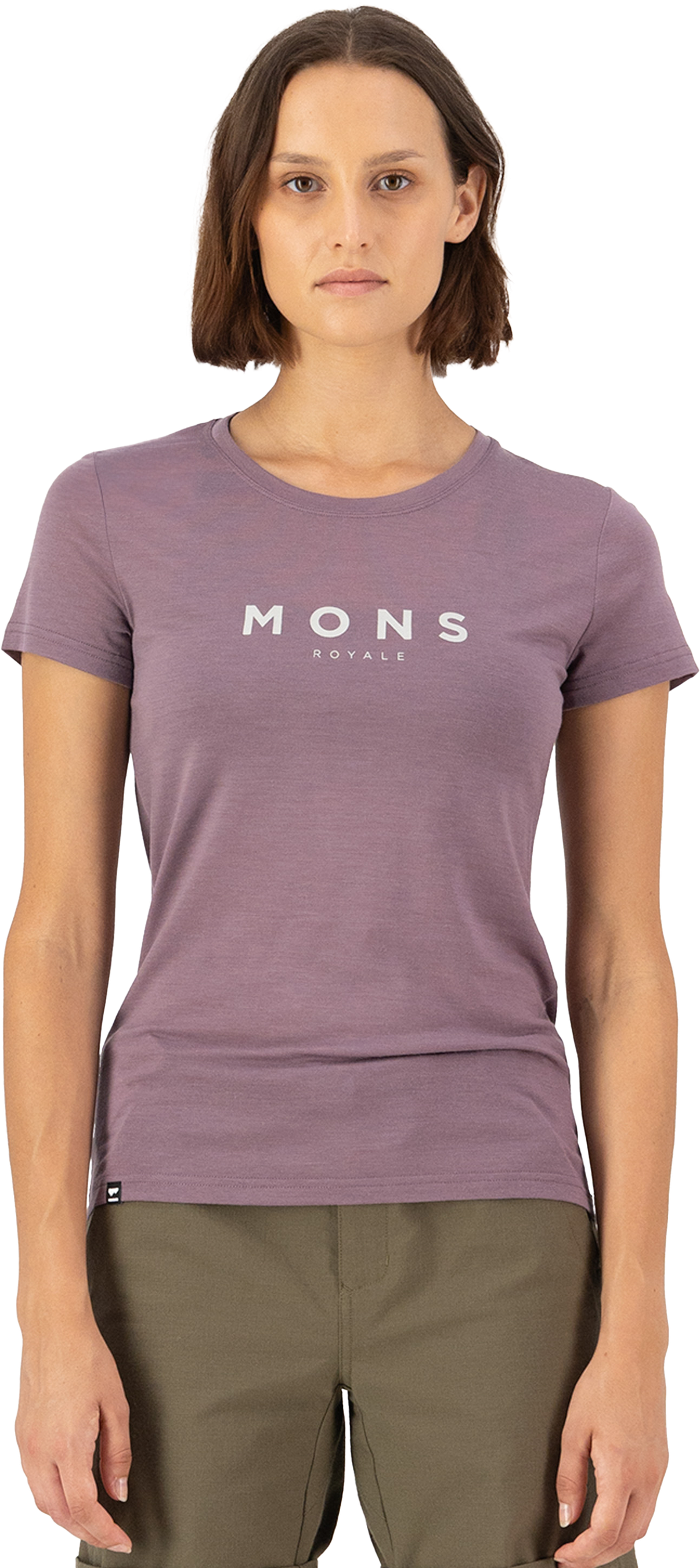 ICON Damen-Merino-Kurzarmshirt / mauve / M