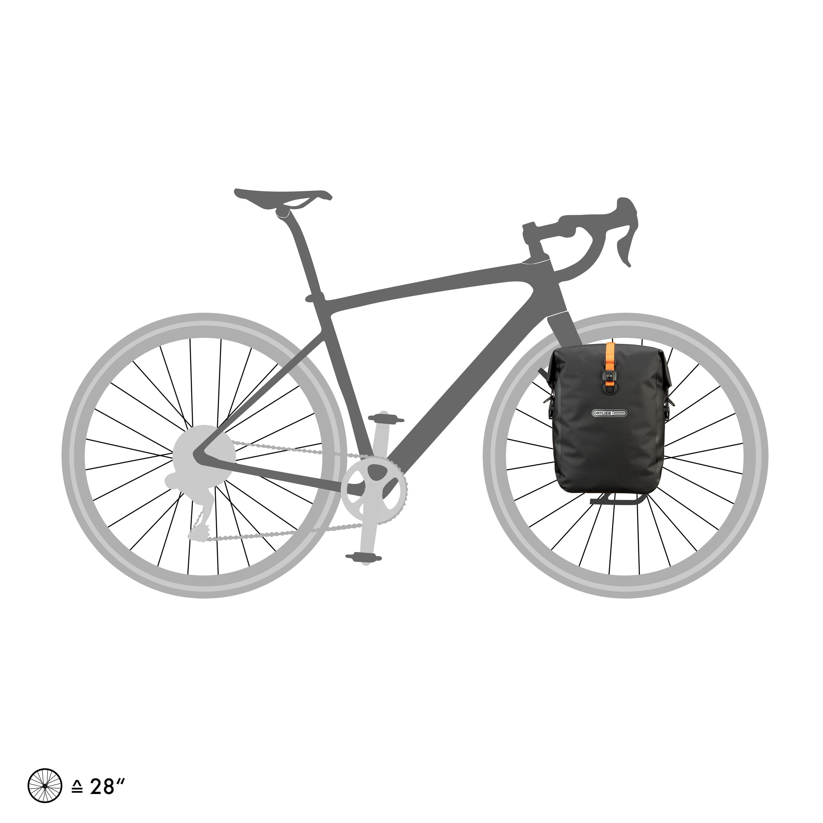 GRAVEL-PACK Taschen (Duo) / black matt / 2 x 14.5l