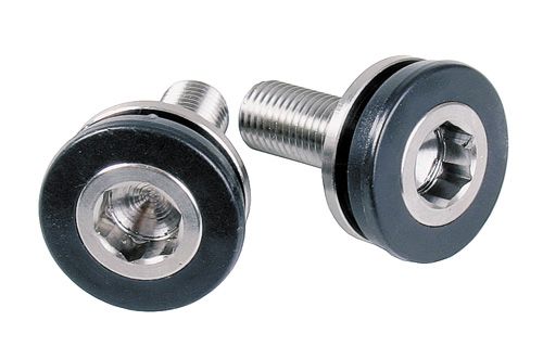 KURBELSCHRAUBEN M8x15mm für 4kant-Tretlager mit Staubkappe / silber schwarz