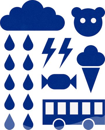 Reflektorstickers Kids / blue