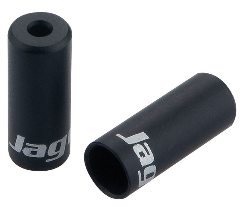 OPEN Alu-Bremskabelhüllenendhülse, 4 Stk./ schwarz / 5mm